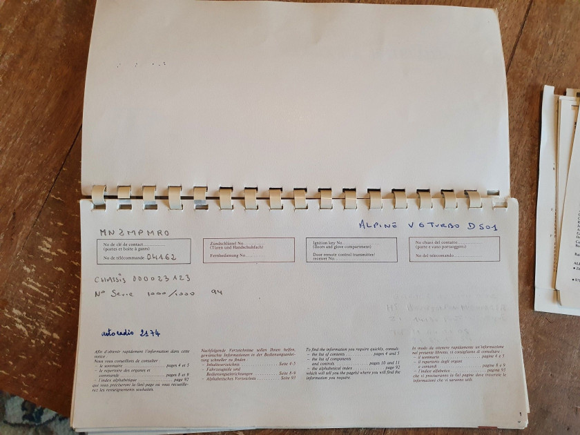 1989 Alpine GTA V6 Turbo Mille Miles  No reserve