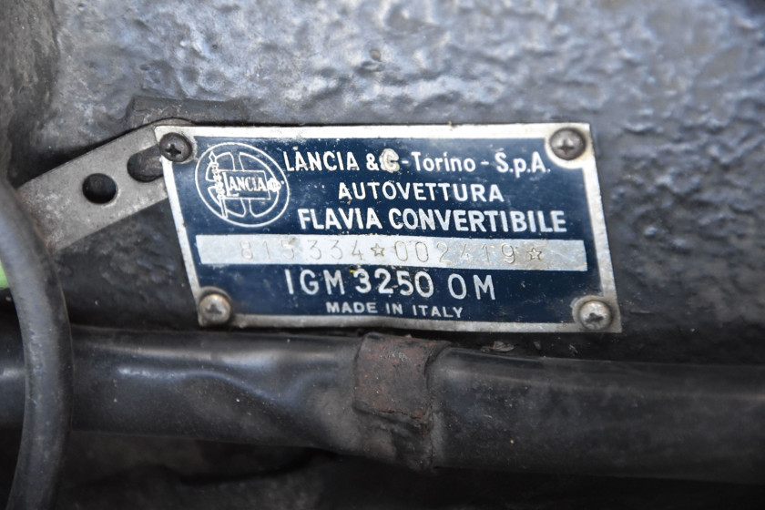 1965 Lancia Flavia 1.8L Convertible par Vignale  No reserve