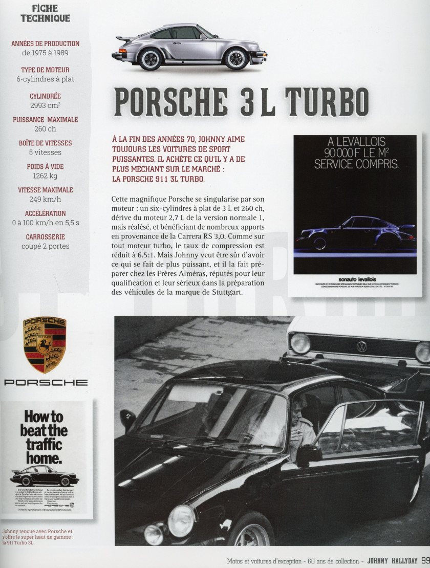 1979 Porsche 911 SC Ex Johnny Hallyday