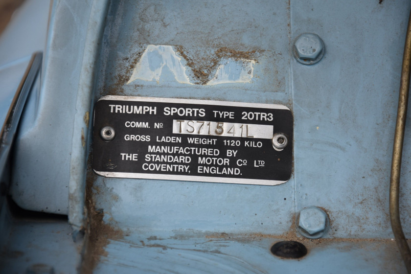 1960 Triumph TR3 A   No reserve