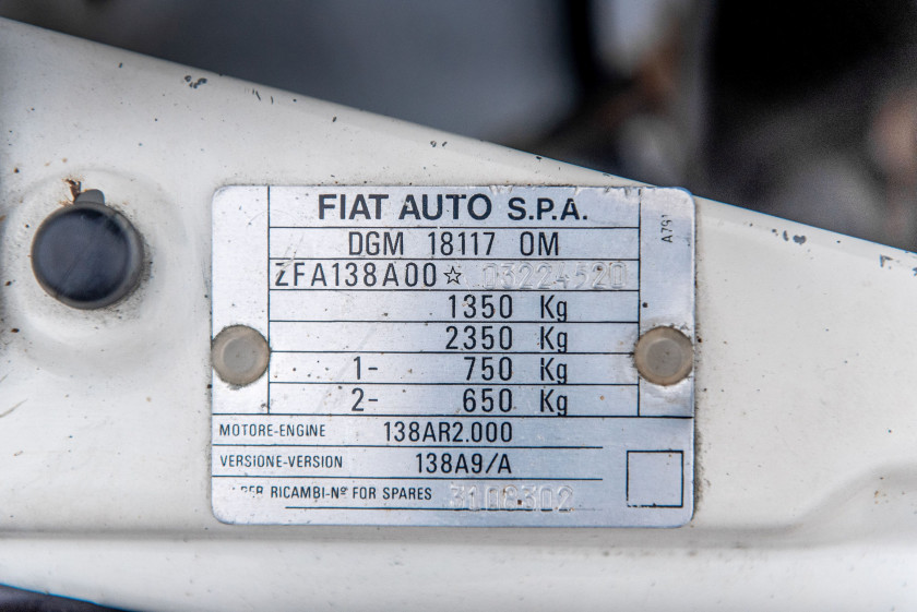 1983 Fiat Ritmo Abarth 130 TC  No reserve