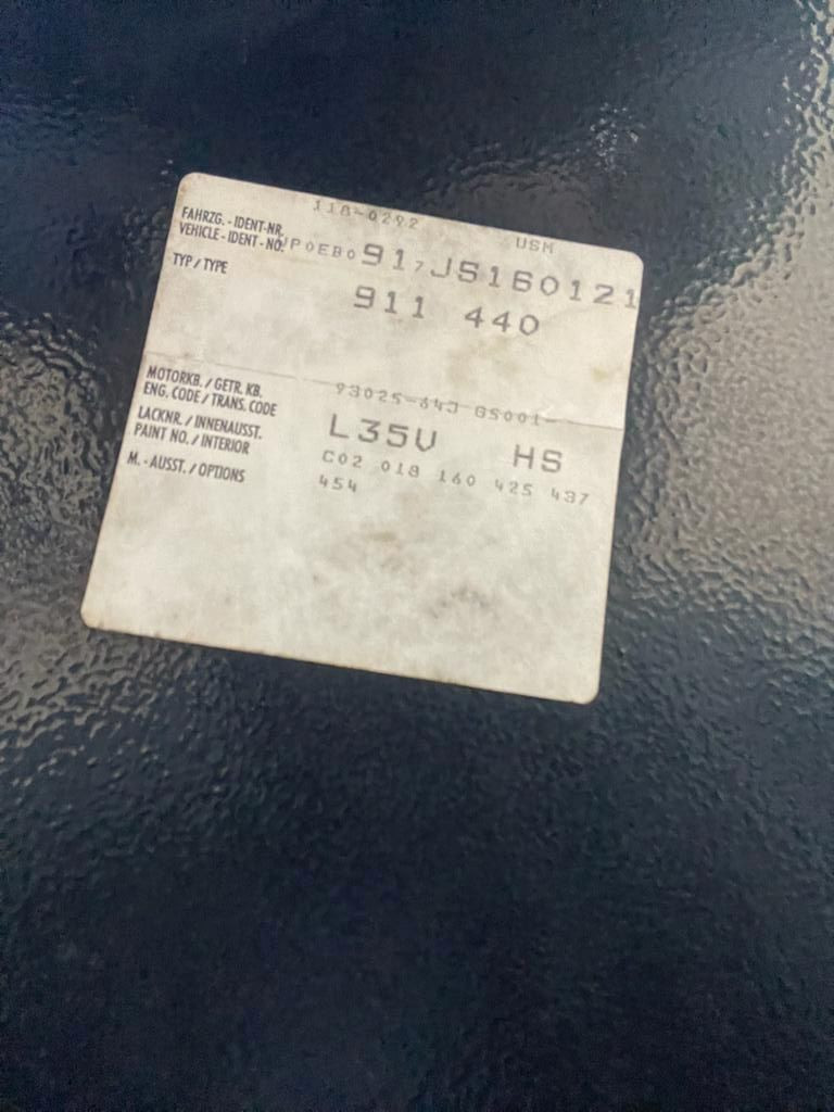 1988 Porsche 911 3,2L Carrera Targa G50  No reserve