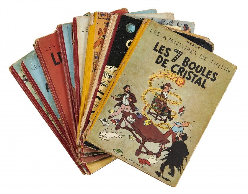 LOT DE 8 ALBUMS DE TINTIN