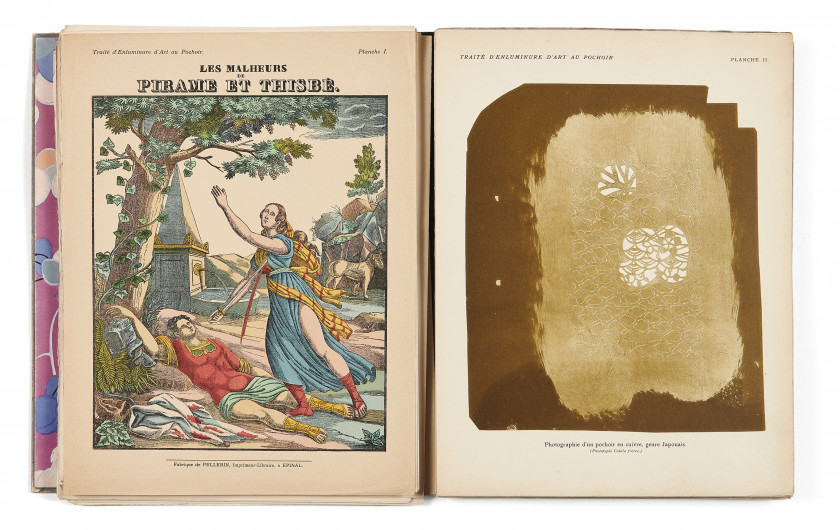 SAUDÉ (Jean) Traité d'enluminure d'art au pochoir. Paris, Éditions de l'Ibis, 1925. In-4 (32,5 x 25 cm), en ff.,...