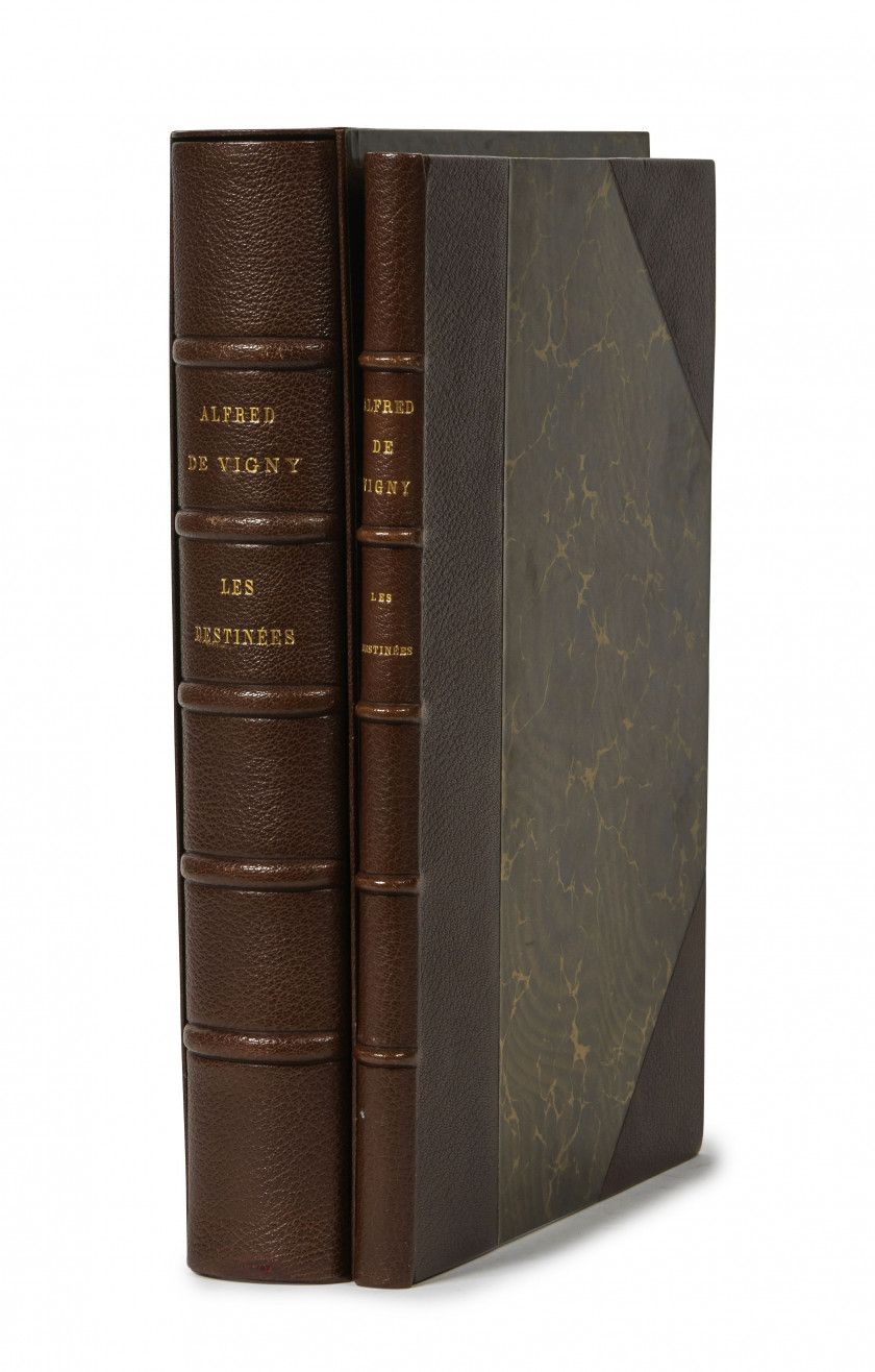 [BELLENGER].- VIGNY (Alfred de) Les Destinées, précédées de Moïse. Paris, Edouard Pelletan, 1898. In-4 (34 x 25,...