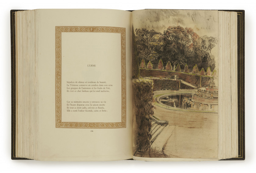 [JOUAS].- RÉGNIER (Henri de) La Cité des eaux. Paris, Auguste Blaizot, René Kieffer, 1912. Fort vol. pet. in-4 (...