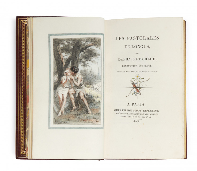 [MALASSIS].- LONGUS Les Pastorales de Daphnis et Chloé, traduction complète. Paris, Firmin Didot, 1813. Pet. in-...