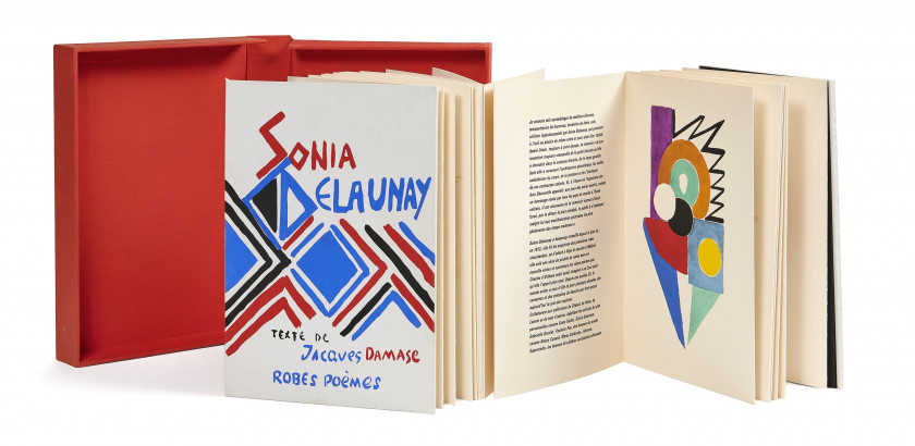 DELAUNAY (Sonia) 27 tableaux vivants. Milan, Edizioni del Naviglio, 1969. Gr. in-8 (28,5 x 19,5 cm), livre-accor...