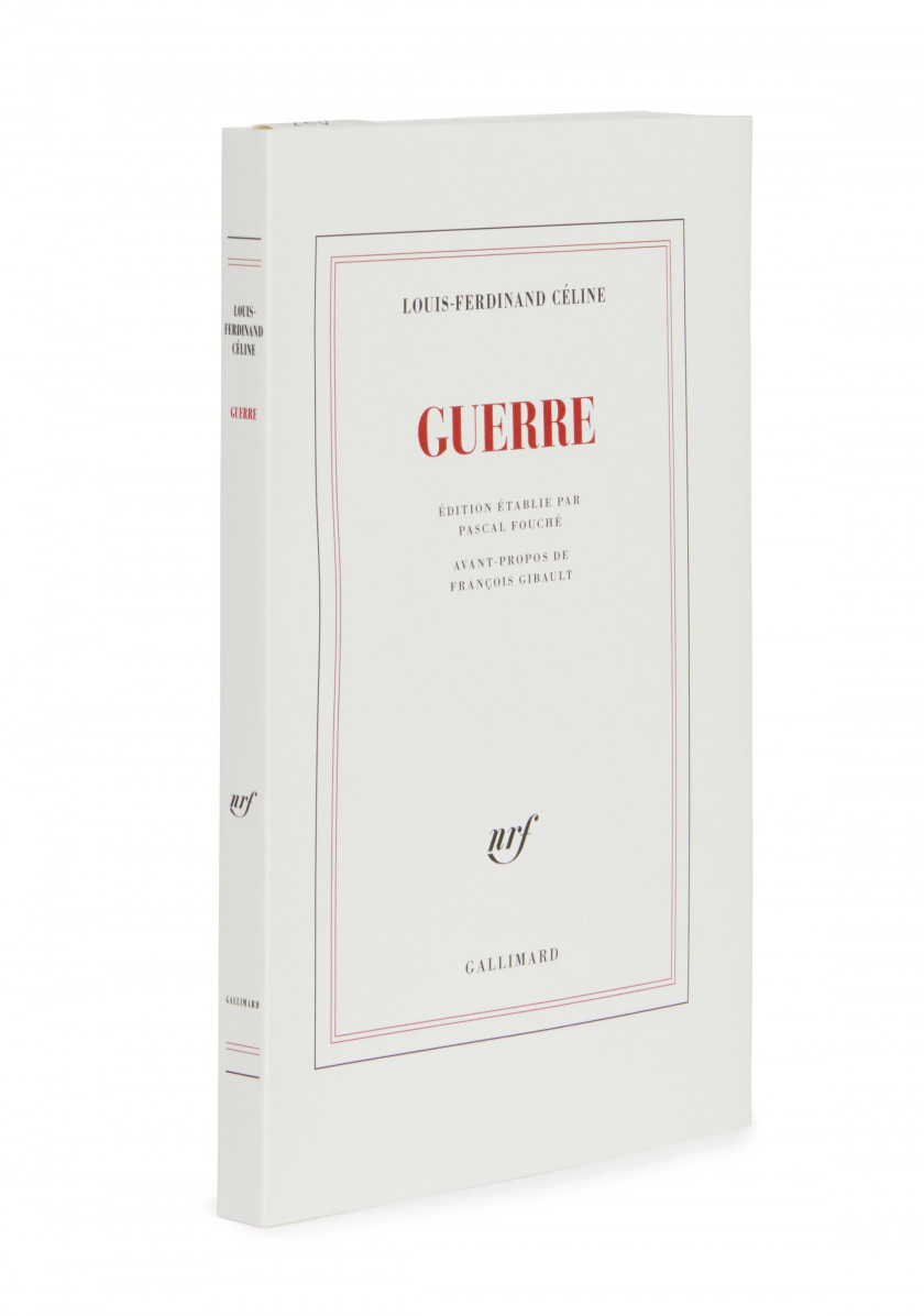 CÉLINE (Louis-Ferdinand) Guerre. Paris, Gallimard, nrf, 2022. In-8 (21,8 x 14,6 cm), broché.  Édition ori...