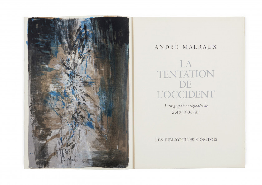 [ZAO].- MALRAUX (André) La Tentation de l'Occident. [Paris], les Bibliophiles comtois, 1962. Pet. in-folio (38,3...