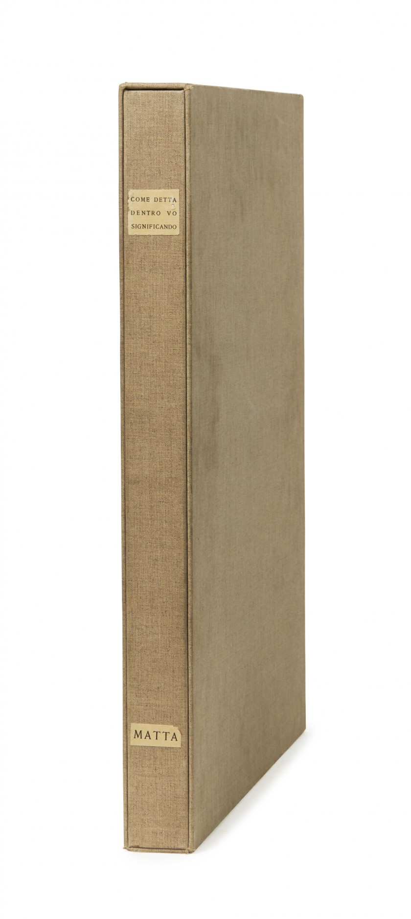 MATTA (Sebastian) Come detta dentro vo significando. Lausanne, Éditions Meyer, 1962. In-folio (46 x 38 cm), en f...