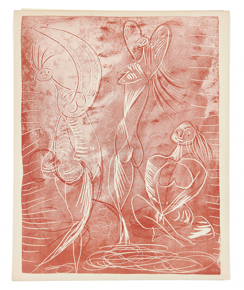 [PICASSO].- HUGNET (Georges) La Chèvre-Feuille. Paris, Robert-J. Godet, 4 décembre 1943. In-4 (28,1 x 22,6 cm),...