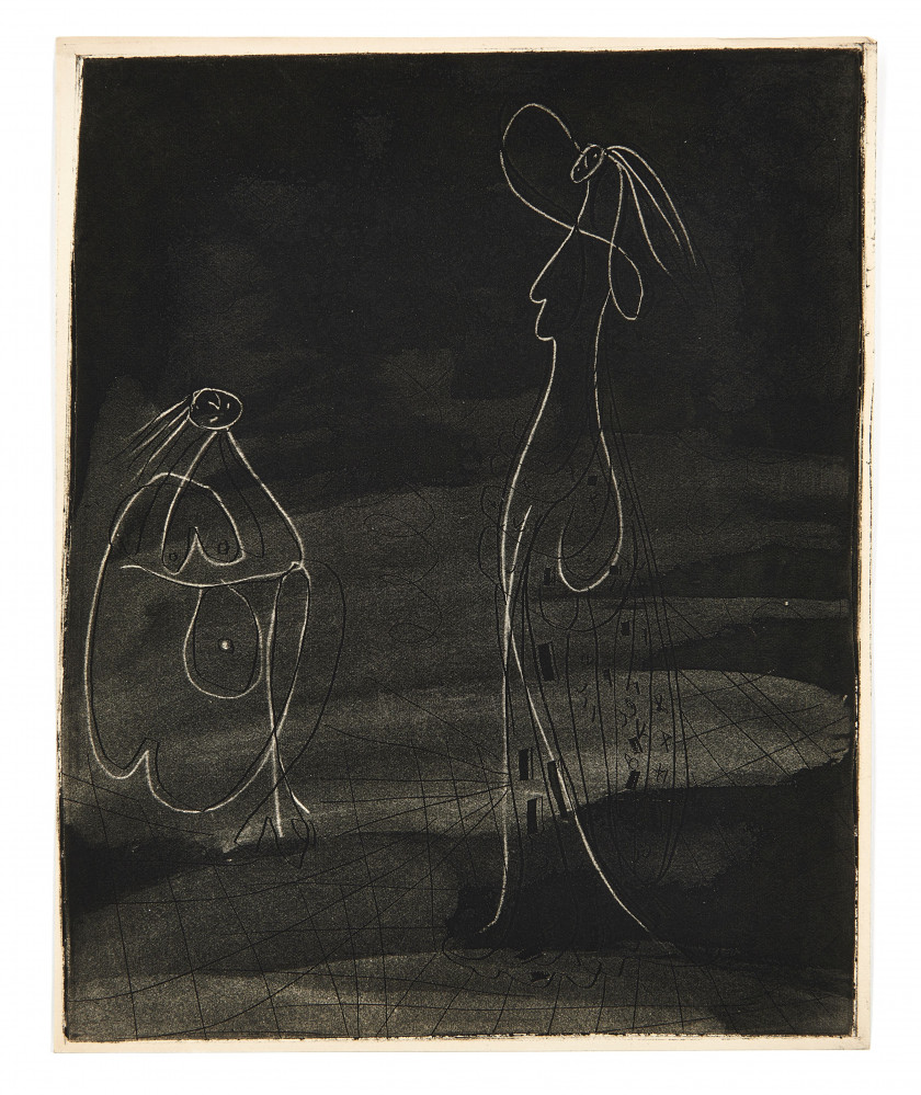 [PICASSO].- HUGNET (Georges) La Chèvre-Feuille. Paris, Robert-J. Godet, 4 décembre 1943. In-4 (28,1 x 22,6 cm),...