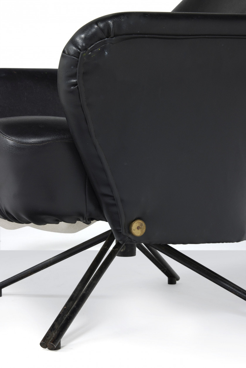 Osvaldo BORSANI 1911-1985 Paire de fauteuils mod. P32 - circa 1956