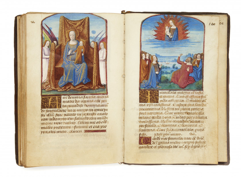 [HEURES DE RENÉE DE BOURBON-VENDÔME] Livre d'heures, à l'usage de Bourges (d'après l'Office des morts). En latin e...