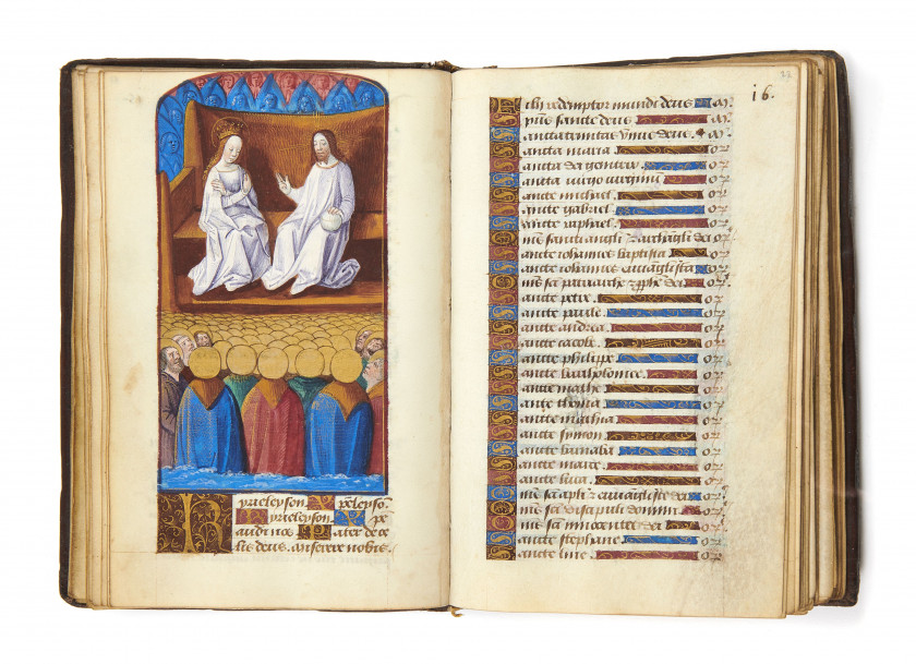 [HEURES DE RENÉE DE BOURBON-VENDÔME] Livre d'heures, à l'usage de Bourges (d'après l'Office des morts). En latin e...