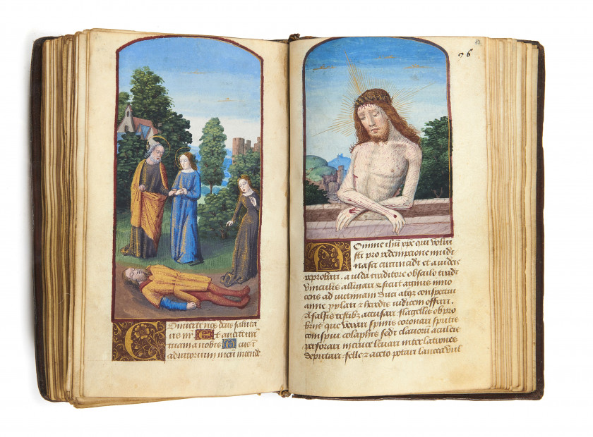 [HEURES DE RENÉE DE BOURBON-VENDÔME] Livre d'heures, à l'usage de Bourges (d'après l'Office des morts). En latin e...
