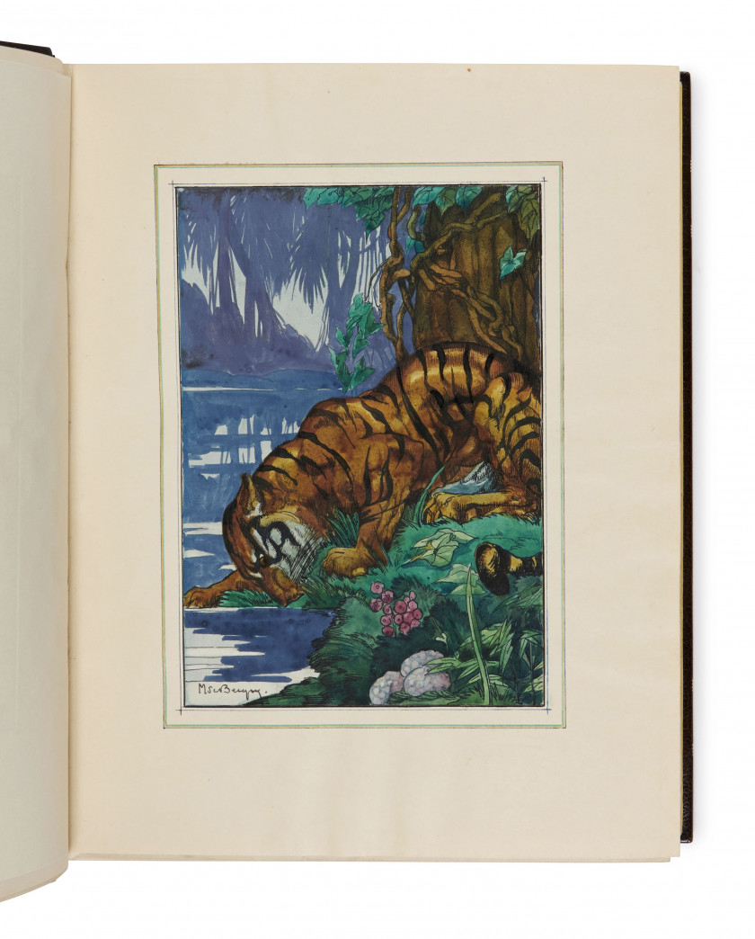 [BECQUE].- KIPLING (Rudyard) Le Livre de la jungle.- Le IIe livre de la jungle. Paris, éditions du Sagittaire, Sim...