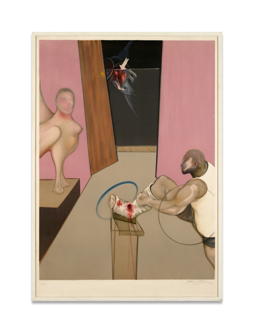 Francis BACON (1909 - 1992) Oedipe et le Sphinx - 1984 Lithographie en couleurs