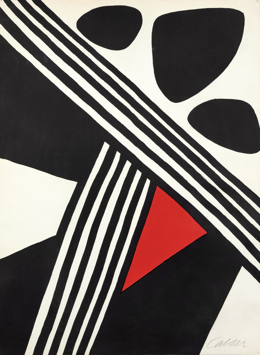 Alexander CALDER (1898 - 1976) Encore de l'acier - 1969 Lithographie en couleurs imprimée sur Rives