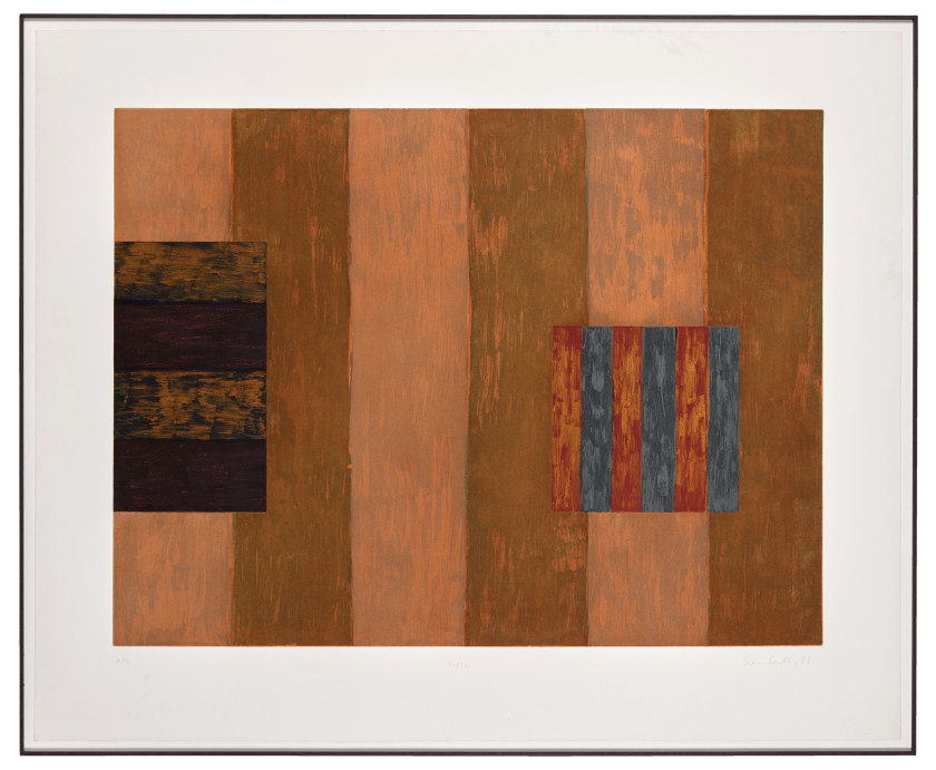 Sean SCULLY (Né en 1945) Wall - 1988 Aquatinte en couleurs