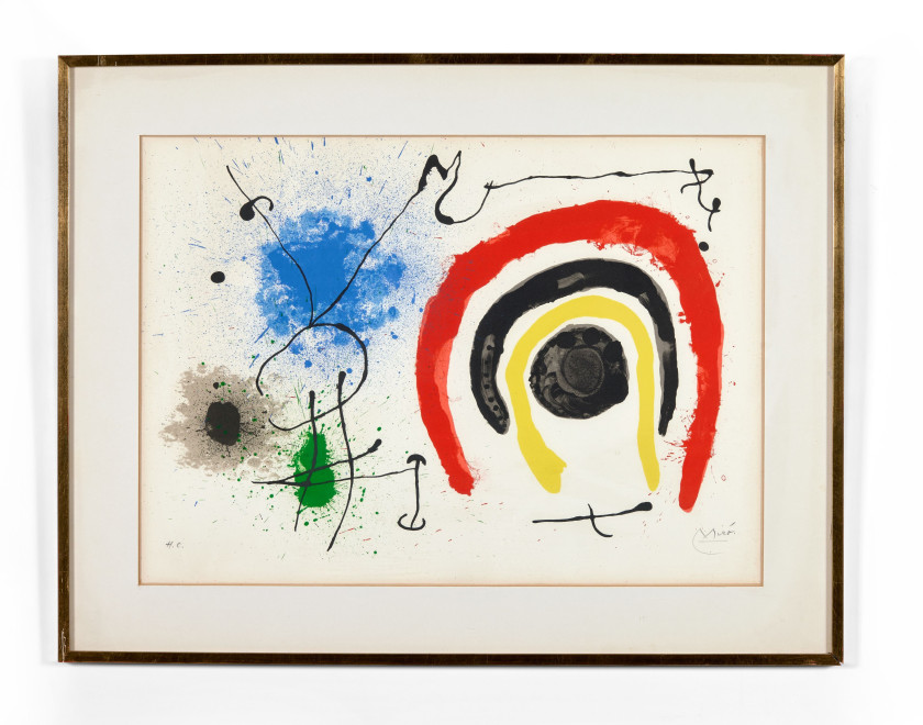 Joan MIRO (1893 - 1983) Le lézard aux plumes d'or - 1ère version ?? Lithographie en couleurs