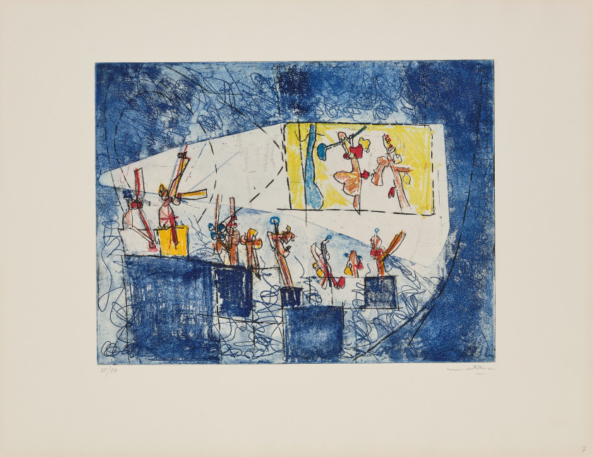 ¤ Roberto MATTA (1911 - 2002) Scènes familières - 1962 - l'abum Album composé de 8 eaux-fortes et aquatintes en couleurs