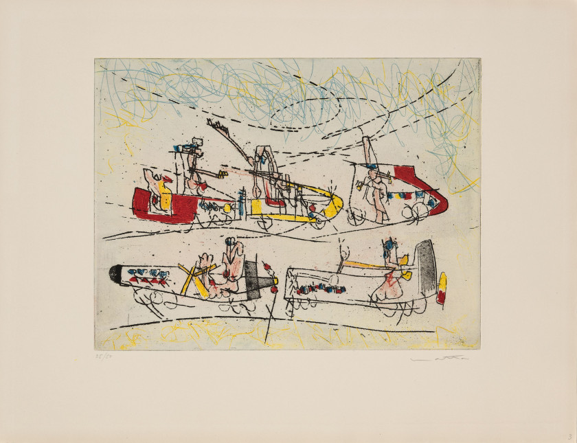 ¤ Roberto MATTA (1911 - 2002) Scènes familières - 1962 - l'abum Album composé de 8 eaux-fortes et aquatintes en couleurs