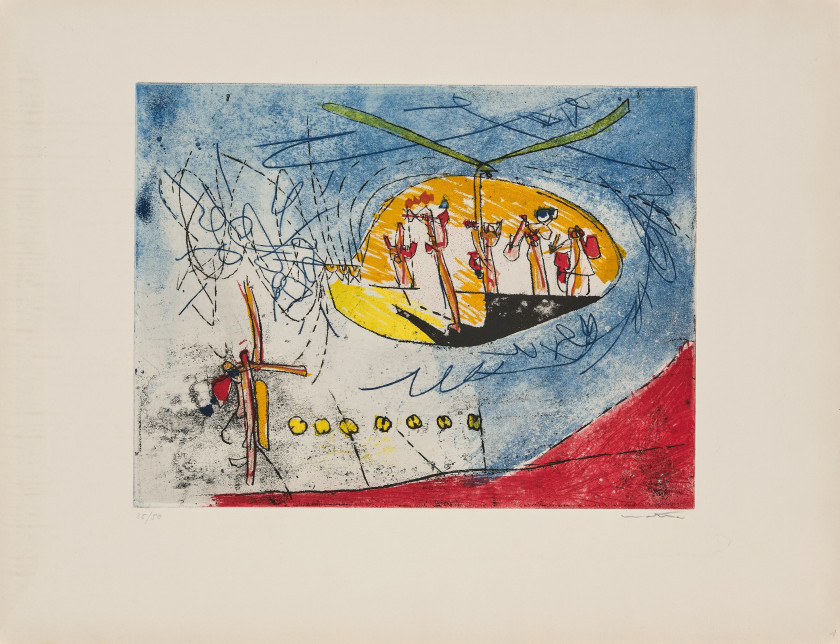 ¤ Roberto MATTA (1911 - 2002) Scènes familières - 1962 - l'abum Album composé de 8 eaux-fortes et aquatintes en couleurs