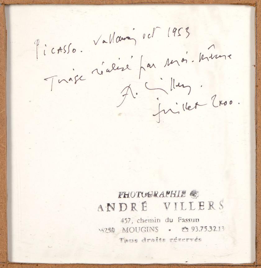 André VILLERS (1930 - 2016) Pablo Picasso - Vallauris, octobre 1953 Épreuve argentique (2000)