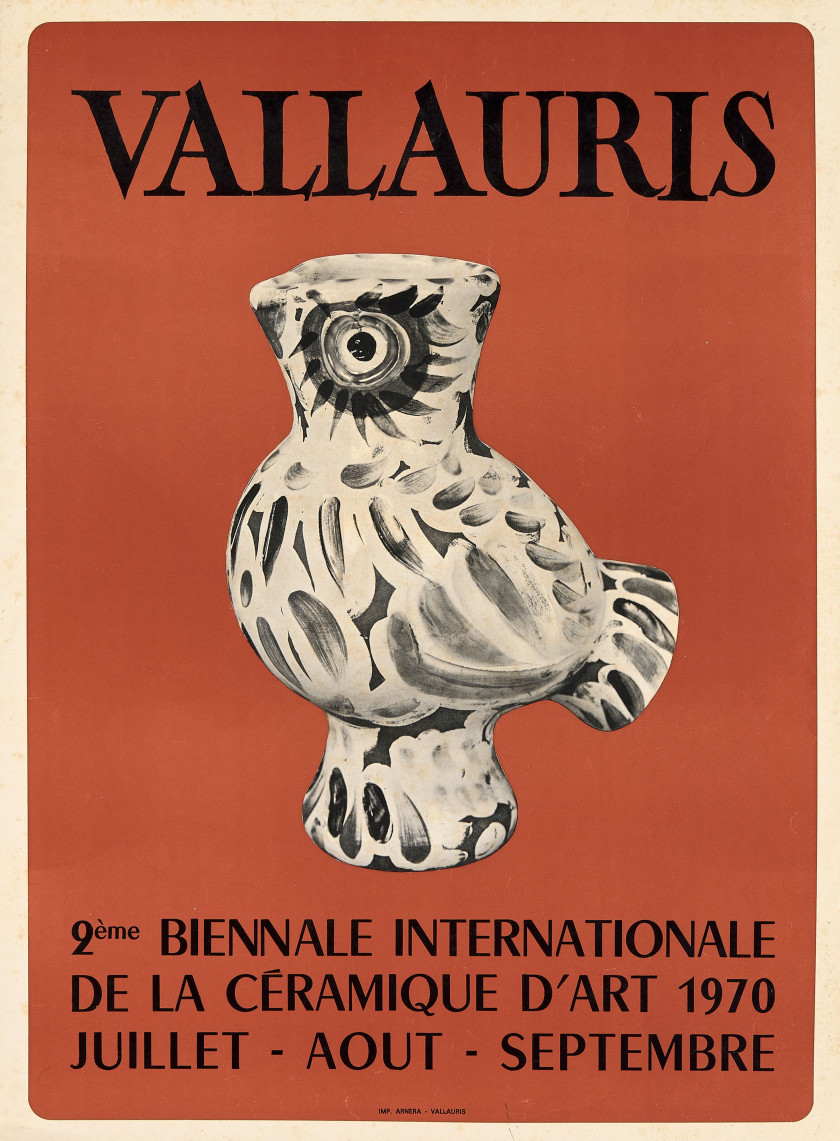 VALLAURIS BIENNALES DE LA CERAMIQUE I, II & III  3 affiches en couleurs des années 1968, 1970 et 1972