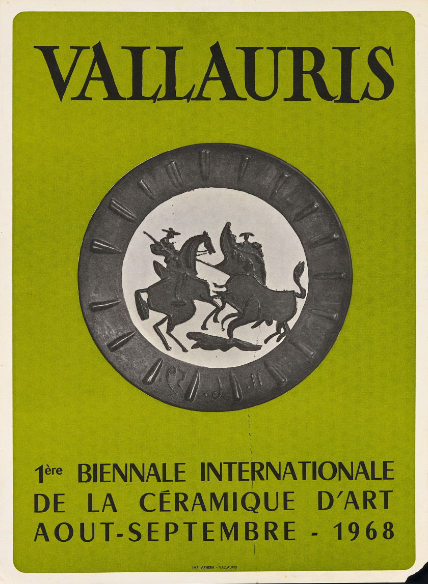 VALLAURIS BIENNALES DE LA CERAMIQUE I, II & III  3 affiches en couleurs des années 1968, 1970 et 1972