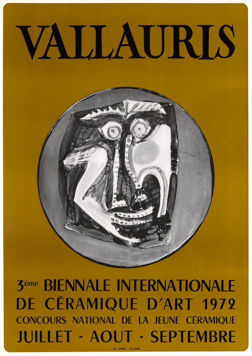 VALLAURIS BIENNALES DE LA CERAMIQUE I, II & III  3 affiches en couleurs des années 1968, 1970 et 1972