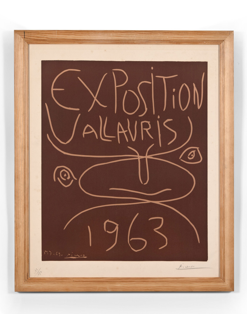 Pablo PICASSO (1881-1973) Exposition Vallauris 1963 - 1963 Linogravure en couleurs