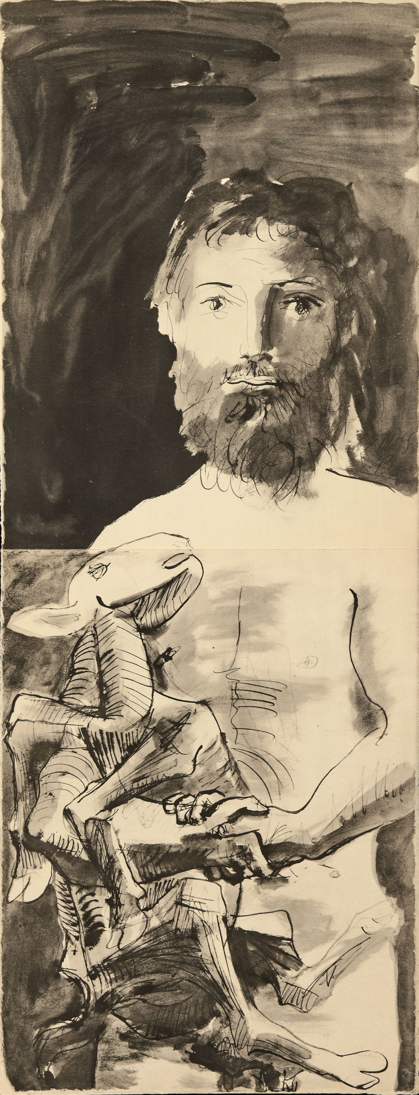 Pablo Picasso - Hélène Parmelin  La flûte double Saint-Paul-de-Vence, Au Vent d'Arles, 1967