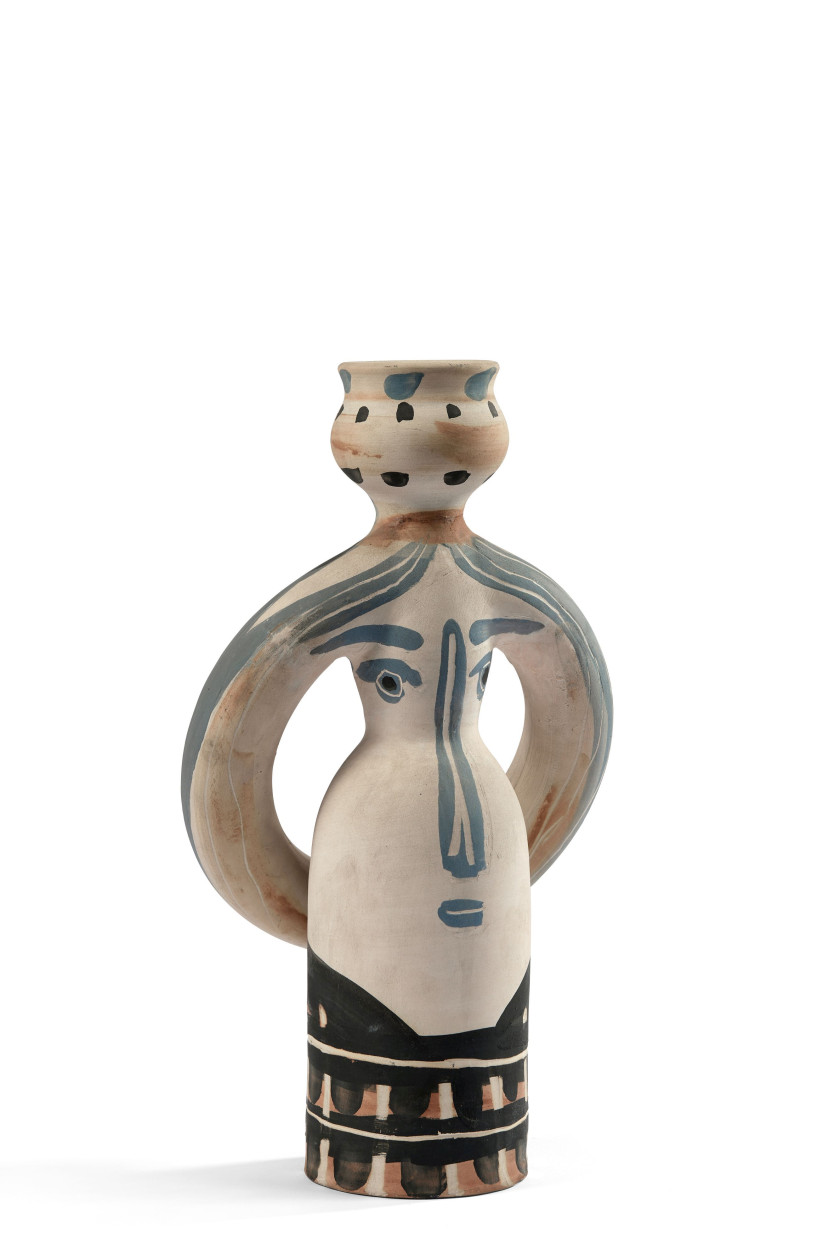 PABLO PICASSO (1881-1973) Lampe femme - 1955 (AR # 294-295-298-299 Variante) Vase tourné