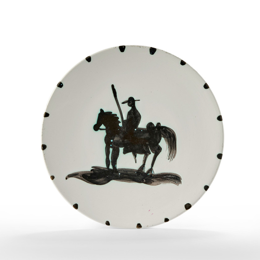 Pablo PICASSO (1881-1973) Picador - 1952 (AR # 160) Assiette ronde tournée