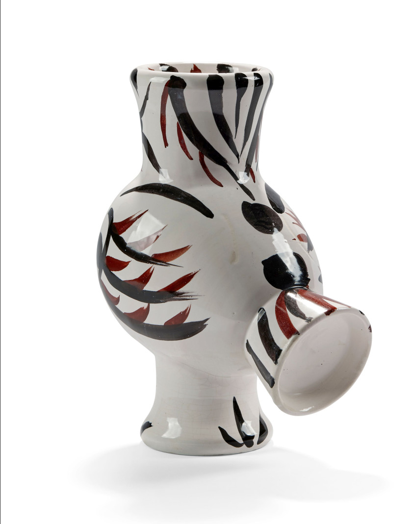 Pablo PICASSO (1881-1973) Chouette aux plumes - 1951 (AR # 122) Vase tourné