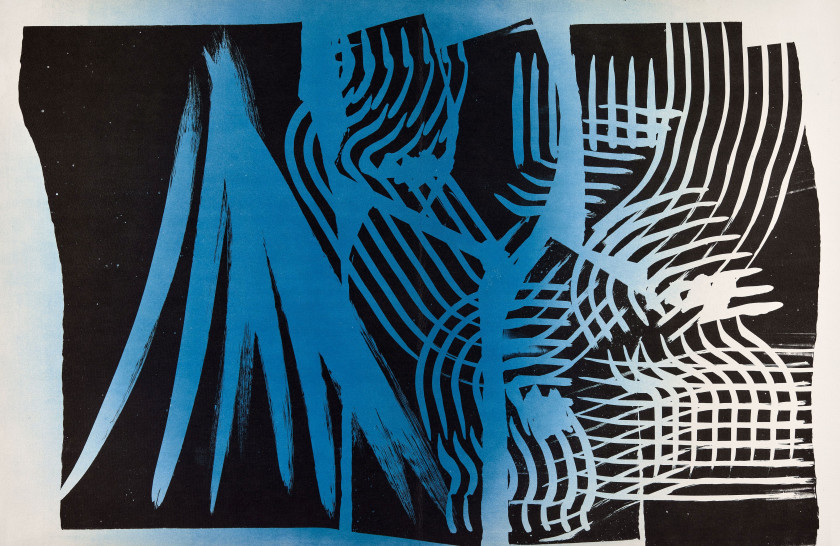 Hans HARTUNG - Jean PROAL (1904 - 1989) Farandole. Suite lithographique de Hans Hartung. Poème de Jean Proal. Barcelone, Ediciones P...