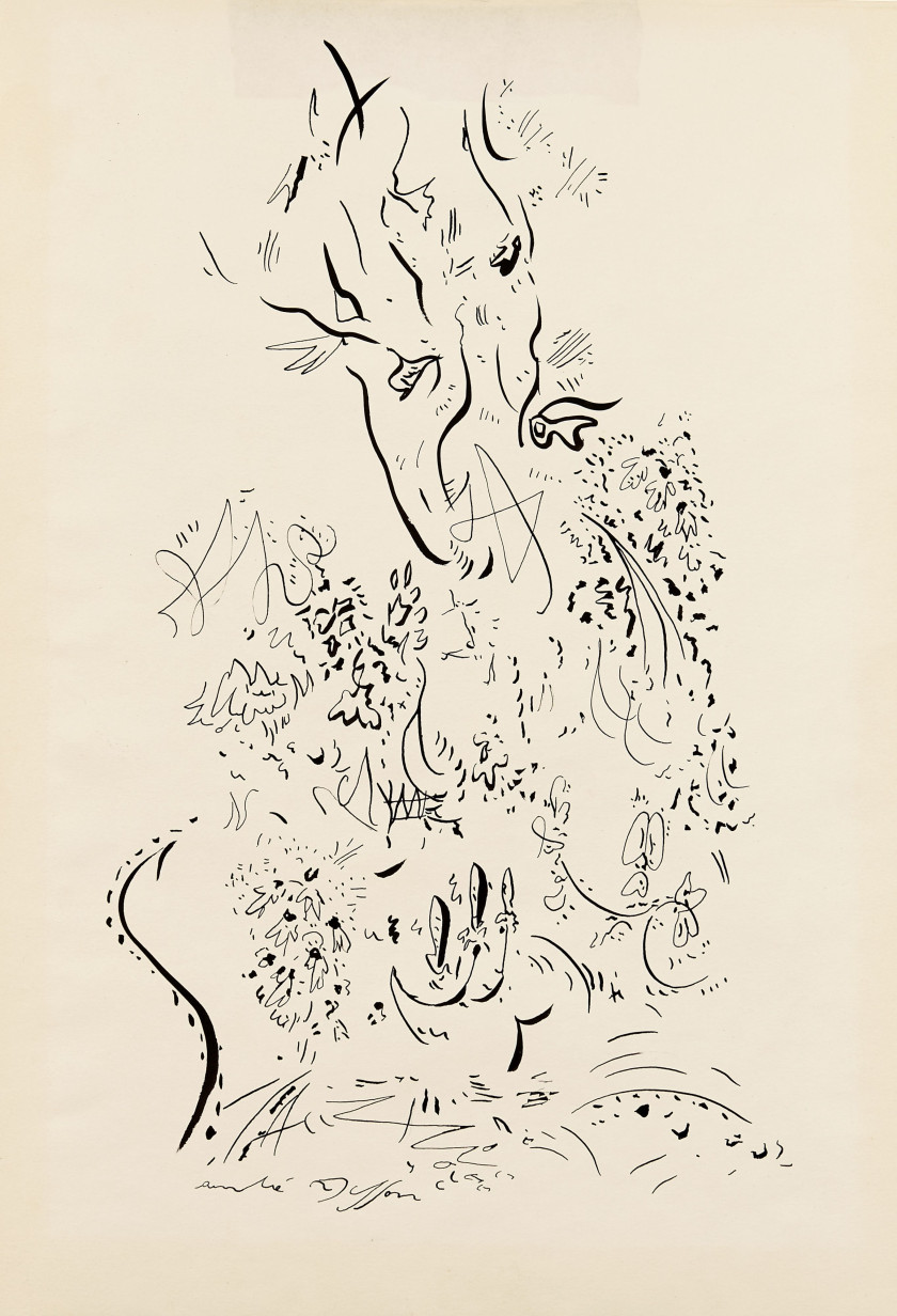 André MASSON 1896-1987 Sans titre - circa 1950 Encre de Chine sur papier