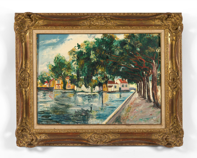 Elisée MACLET 1881 - 1962 Meaux Huile sur panneau