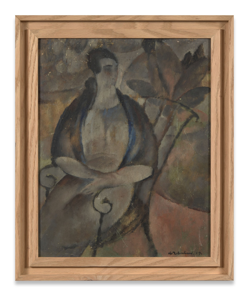 Rodolphe T. BOSSHARD 1889- 1960 Femme assise - 1919 Huile sur panneau