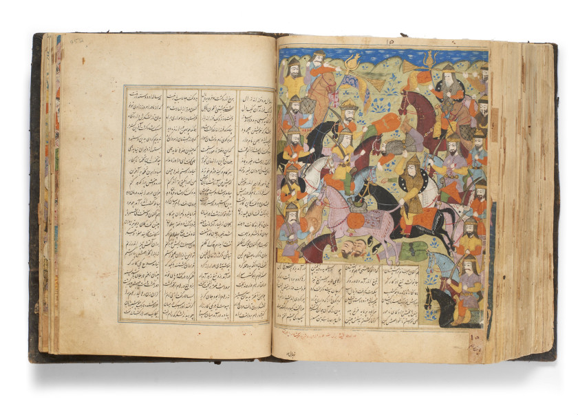 FIRDAWSI (M. 1010) : "LIVRE DES ROIS" (SHAHNAMA) SUIVI DU BAHMANNAMA  Iran safavide, XVIIe siècle avec ajouts postérieurs