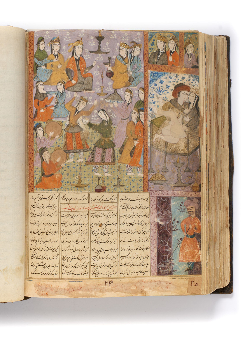 FIRDAWSI (M. 1010) : "LIVRE DES ROIS" (SHAHNAMA) SUIVI DU BAHMANNAMA  Iran safavide, XVIIe siècle avec ajouts postérieurs