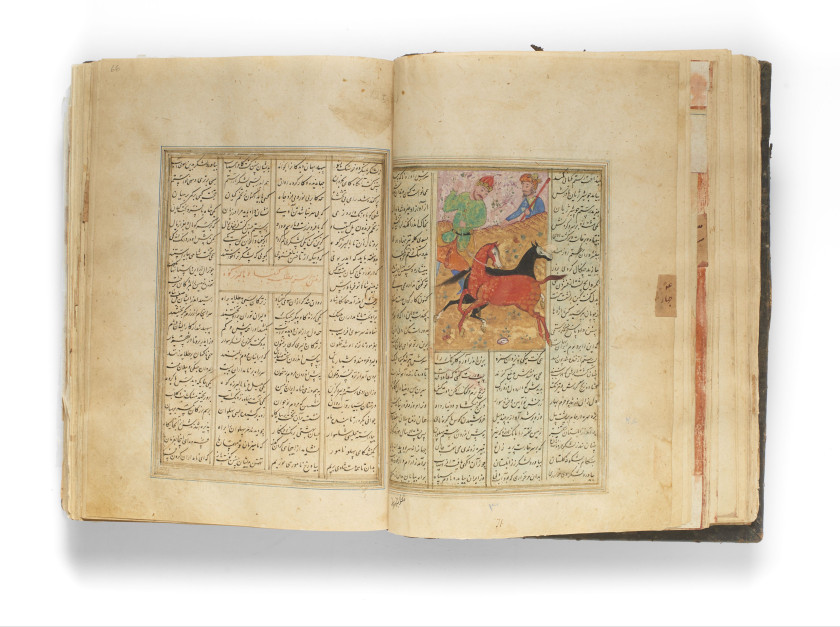 FIRDAWSI (M. 1010) : "LIVRE DES ROIS" (SHAHNAMA) SUIVI DU BAHMANNAMA  Iran safavide, XVIIe siècle avec ajouts postérieurs