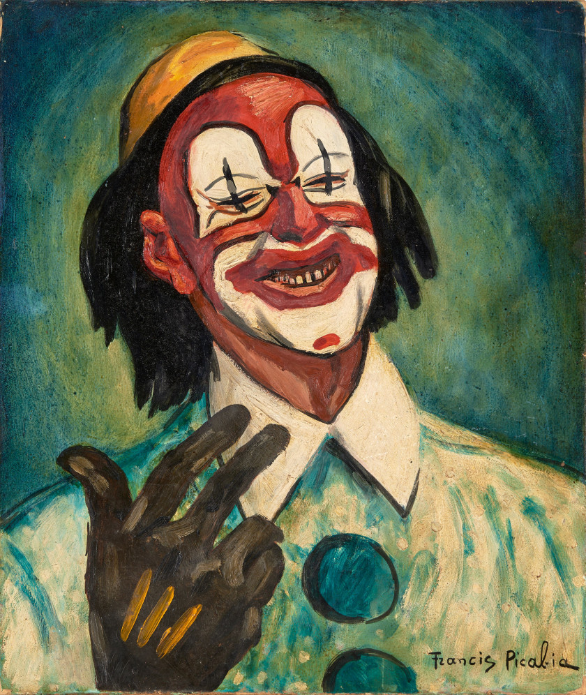 Francis PICABIA 1879 - 1953 Le clown - circa 1941-1942 Huile sur carton