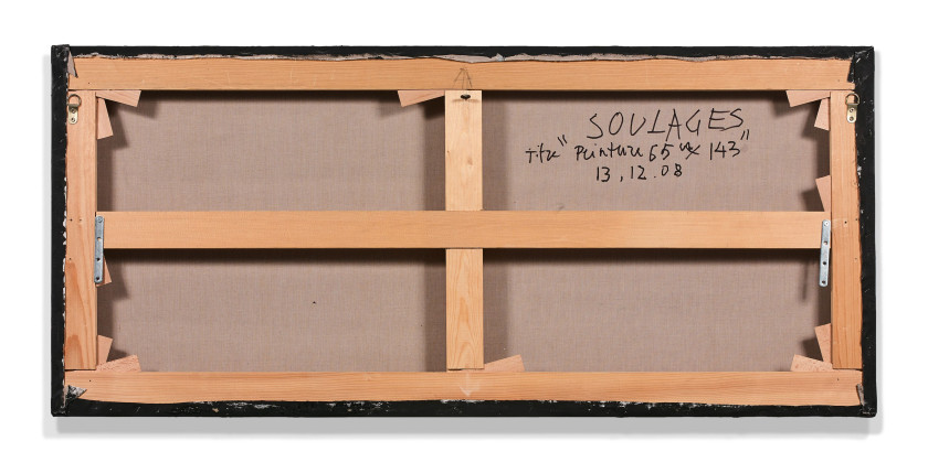 Pierre SOULAGES (1919-2022) Peinture 65 x 143 cm, 13 décembre 2008 - 2008 Acrylique sur toile