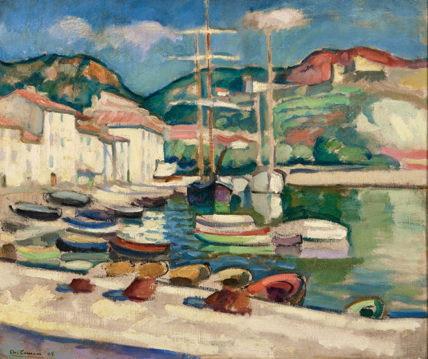 Charles CAMOIN 1879 - 1965 Le port de Cassis - 1908 Huile sur toile