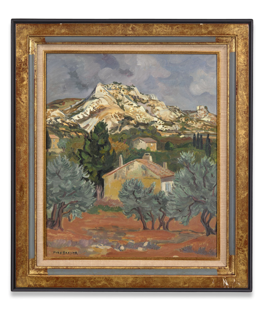 Yves BRAYER 1907- 1990 Mas aux Alpilles - 1987 Huile sur toile