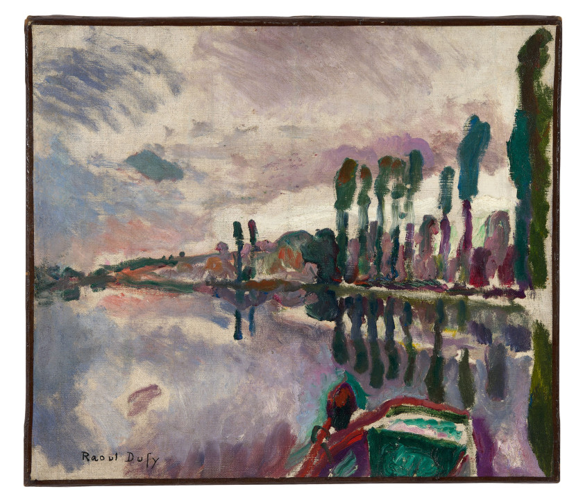 Raoul DUFY 1877-1953 Le Loir à Durtal - circa 1906 Huile sur toile